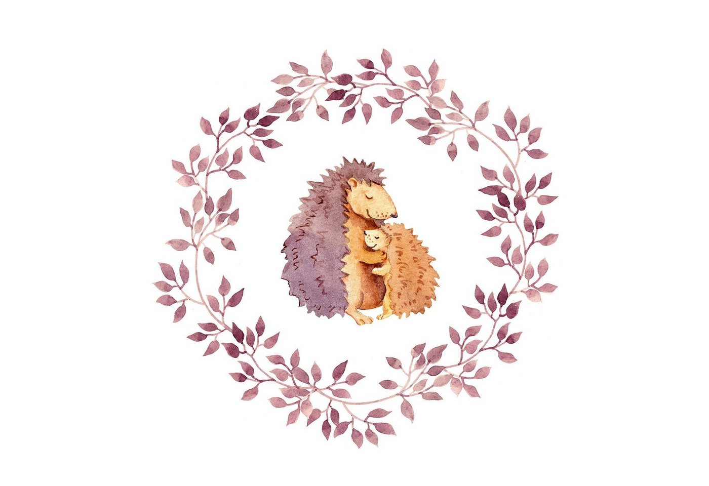 Fasana Papierserviette 20 Servietten Mother Hedgehog 33x33cm, (20 St) von Fasana