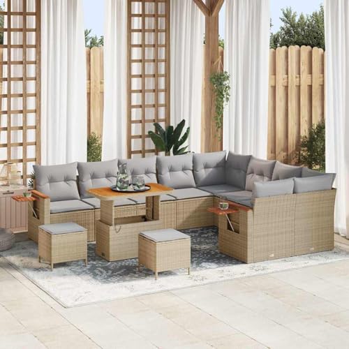 12 Stück Garten Sofa Set mit Kissen Beige Poly-Rattan Akazie, Garten-Salon Lounge für stilvolle Abende im Freien3363217 12 Stück Garten Sofa Set mit Kissen Beige Poly-Rattan Akazie, Garten-Salon Lounge für stilvolle Abende im Freien3363217 von Fasba