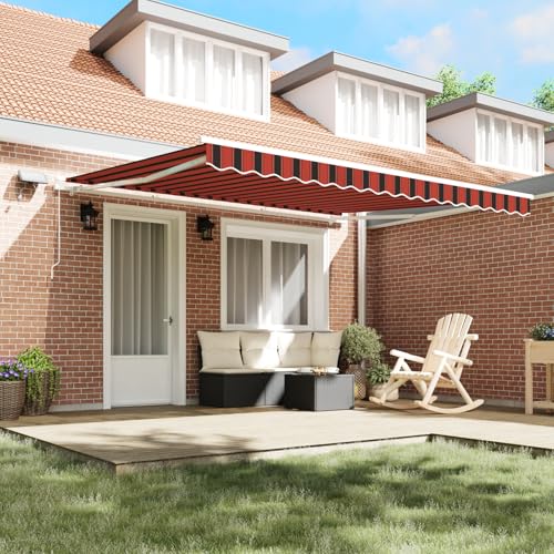 Automatische Einziehbare Markise Anthrazit 350x250 cm, Außenmarkise Gelenkarmmarkise für Wohnmobil Hauseingang Terrasse Eingangsbereich Café3330218 von Fasba