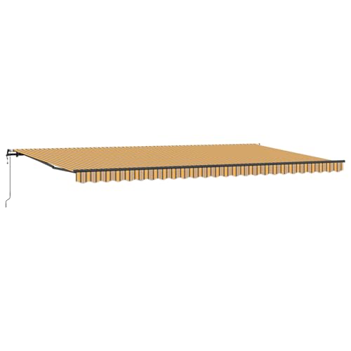 Automatische Einziehbare Markise mit Mehrfarbenstreifen 600x300 cm, Außenmarkise Gelenkarmmarkise für Wohnmobil Hauseingang Terrasse Eingangsbereich Café3331627 von Fasba