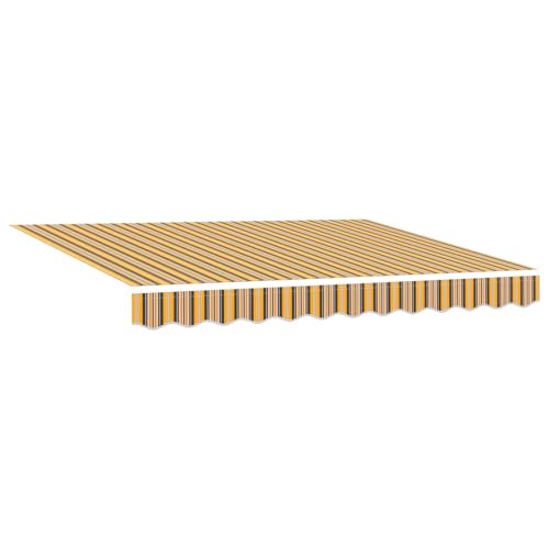 Automatische Einziehbare Markise mit Multicolor Streifen 300x250 cm, Außenmarkise Gelenkarmmarkise für Wohnmobil Hauseingang Terrasse Eingangsbereich Café3330030 von Fasba