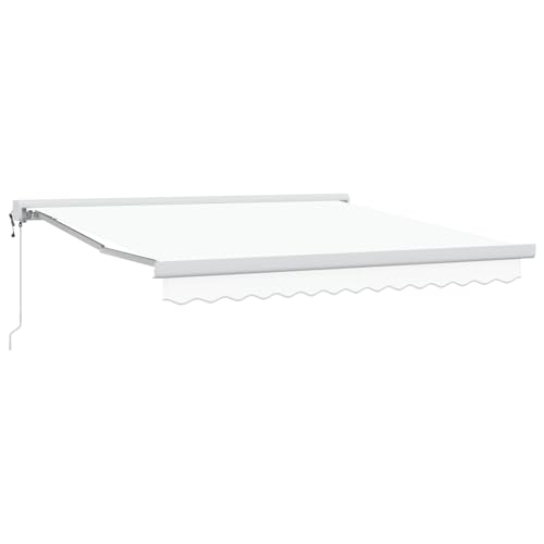 Automatische einziehbare Markise Weiß 350x250 cm, Außenmarkise Gelenkarmmarkise für Wohnmobil Hauseingang Terrasse Eingangsbereich Café3330370 Automatische einziehbare Markise Weiß 350x250 cm, Außenmarkise Gelenkarmmarkise für Wohnmobil Hauseingang Terrasse Eingangsbereich Café3330370 von Fasba