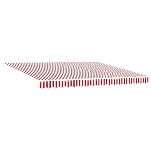 Automatische einziehbare Markise in Rot und Weiß 400x300 cm, Außenmarkise Gelenkarmmarkise für Wohnmobil Hauseingang Terrasse Eingangsbereich Café3330556 von Fasba