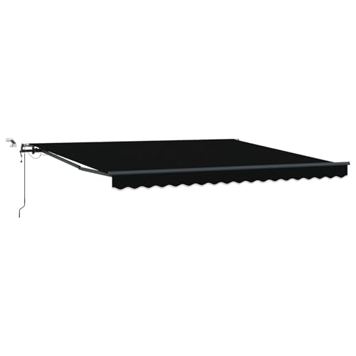 Automatische einziehbare Markise mit LED Schwarz 400x300 cm, Außenmarkise Gelenkarmmarkise für Wohnmobil Hauseingang Terrasse Eingangsbereich Café3330598 Automatische einziehbare Markise mit LED Schwarz 400x300 cm, Außenmarkise Gelenkarmmarkise für Wohnmobil Hauseingang Terrasse Eingangsbereich Café3330598 von Fasba