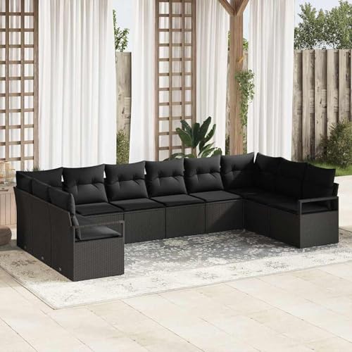 Fasba 10-teiliges Garten-Sofa-Set mit Kissen Schwarz Poly-Rattan, 2-Sitzer Garten-Sofa mit Kissen Schwarz Poly-Rattan, Garten-Salon Lounge für stilvolle Abende im Freien3346563 Fasba 10-teiliges Garten-Sofa-Set mit Kissen Schwarz Poly-Rattan, 2-Sitzer Garten-Sofa mit Kissen Schwarz Poly-Rattan, Garten-Salon Lounge für stilvolle Abende im Freien3346563 von Fasba