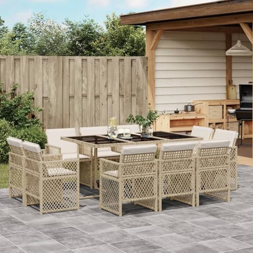 Fasba 11-TLG. Garten-Essgruppe mit Kissen Beige Poly Rattan, Gartengarnitur Sitzgarnitur Loungemöbel Set for Loungebereich Terrasse Hotel3210850 Fasba 11-TLG. Garten-Essgruppe mit Kissen Beige Poly Rattan, Gartengarnitur Sitzgarnitur Loungemöbel Set for Loungebereich Terrasse Hotel3210850 von Fasba