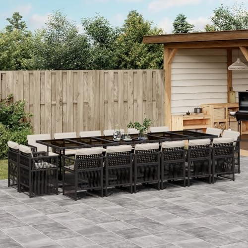 Fasba 17-TLG. Garten-Essgruppe mit Kissen Schwarz Poly Rattan, Gartengarnitur Sitzgarnitur Loungemöbel Set for Loungebereich Terrasse Hotel3211062 Fasba 17-TLG. Garten-Essgruppe mit Kissen Schwarz Poly Rattan, Gartengarnitur Sitzgarnitur Loungemöbel Set for Loungebereich Terrasse Hotel3211062 von Fasba