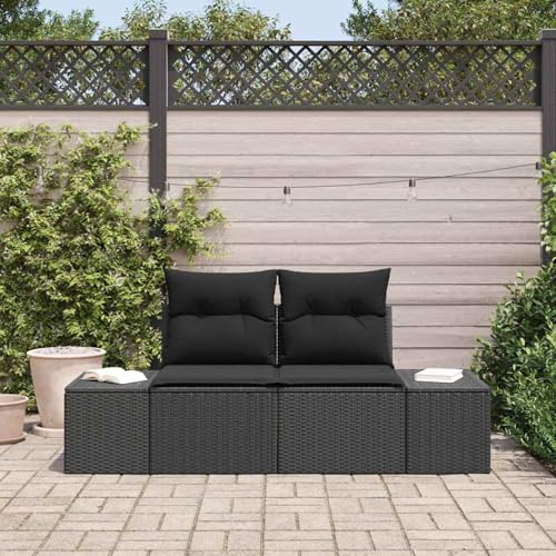 Fasba 2-Sitzer Garten Sofa mit Stauraum & Kissen Schwarz Poly-Rattan, Garten-Salon Lounge für stilvolle Abende im Freien42006811 Fasba 2-Sitzer Garten Sofa mit Stauraum & Kissen Schwarz Poly-Rattan, Garten-Salon Lounge für stilvolle Abende im Freien42006811 von Fasba