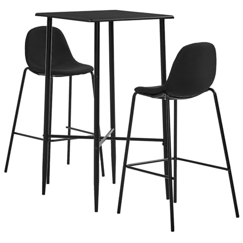 Fasba 3-TLG. Bar-Set Stoff Schwarz, Essgruppe Set Bartisch Küchentisch für Terrasse Garten Kleine Räume Fasba 3-TLG. Bar-Set Stoff Schwarz, Essgruppe Set Bartisch Küchentisch für Terrasse Garten Kleine Räume von Fasba