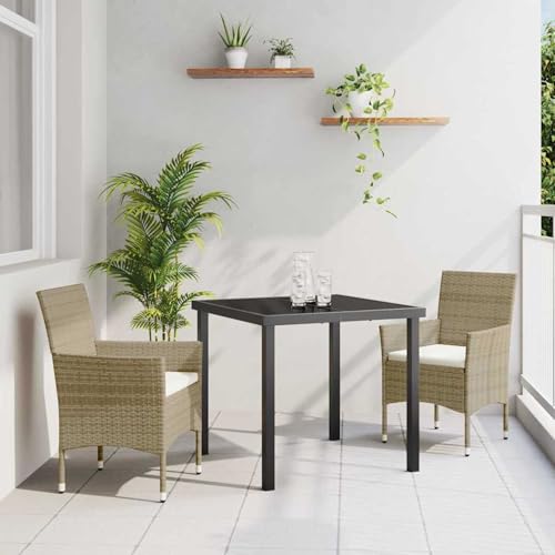 Fasba 3-teiliges Garten-Essset Beige Poly Rattan, Gartengarnitur Sitzgarnitur Loungemöbel Set for Loungebereich Terrasse Hotel3379737 Fasba 3-teiliges Garten-Essset Beige Poly Rattan, Gartengarnitur Sitzgarnitur Loungemöbel Set for Loungebereich Terrasse Hotel3379737 von Fasba