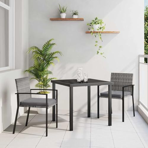 Fasba 3-teiliges Garten Essset Grau Poly Rattan, Gartengarnitur Sitzgarnitur Loungemöbel Set for Loungebereich Terrasse Hotel3379240 Fasba 3-teiliges Garten Essset Grau Poly Rattan, Gartengarnitur Sitzgarnitur Loungemöbel Set for Loungebereich Terrasse Hotel3379240 von Fasba