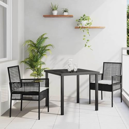 Fasba 3-teiliges Garten Esszimmer Set mit Kissen in Schwarz Poly Rattan, Gartengarnitur Sitzgarnitur Loungemöbel Set for Loungebereich Terrasse Hotel3379863 Fasba 3-teiliges Garten Esszimmer Set mit Kissen in Schwarz Poly Rattan, Gartengarnitur Sitzgarnitur Loungemöbel Set for Loungebereich Terrasse Hotel3379863 von Fasba