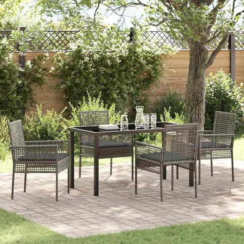 Fasba 5-teilige Garten-Essgruppe mit Kissen Grau Poly Rattan, Gartengarnitur Sitzgarnitur Loungemöbel Set for Loungebereich Terrasse Hotel3379879 Fasba 5-teilige Garten-Essgruppe mit Kissen Grau Poly Rattan, Gartengarnitur Sitzgarnitur Loungemöbel Set for Loungebereich Terrasse Hotel3379879 von Fasba