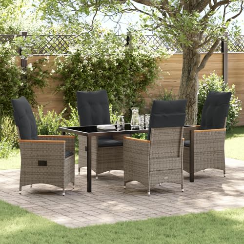 Fasba 5-teiliges Garten-Dining-Set mit Kissen Grau Poly-Rattan, Gartengarnitur Sitzgarnitur Loungemöbel Set for Loungebereich Terrasse Hotel3379621 Fasba 5-teiliges Garten-Dining-Set mit Kissen Grau Poly-Rattan, Gartengarnitur Sitzgarnitur Loungemöbel Set for Loungebereich Terrasse Hotel3379621 von Fasba