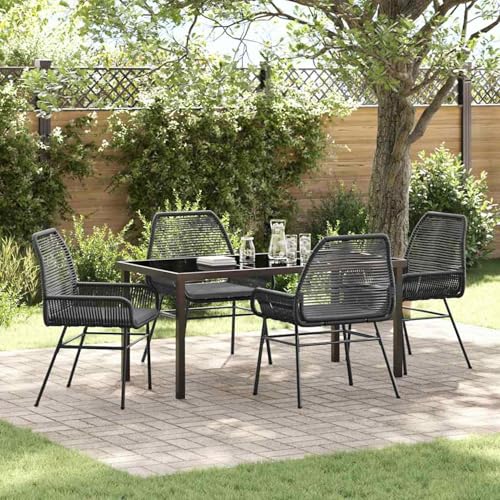Fasba 5-teiliges Garten-Essgruppen-Set mit Kissen Schwarz Poly-Rattan, Gartengarnitur Sitzgarnitur Loungemöbel Set for Loungebereich Terrasse Hotel3380872 Fasba 5-teiliges Garten-Essgruppen-Set mit Kissen Schwarz Poly-Rattan, Gartengarnitur Sitzgarnitur Loungemöbel Set for Loungebereich Terrasse Hotel3380872 von Fasba
