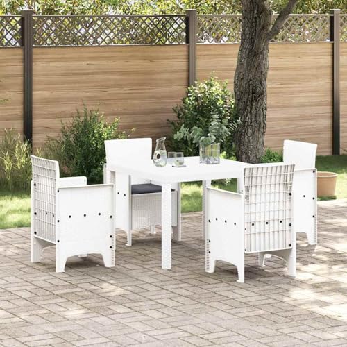 Fasba 5-teiliges Garten-Essgruppen-Set mit Kissen Weiß Poly-Rattan, Gartengarnitur Sitzgarnitur Loungemöbel Set for Loungebereich Terrasse Hotel3378545 Fasba 5-teiliges Garten-Essgruppen-Set mit Kissen Weiß Poly-Rattan, Gartengarnitur Sitzgarnitur Loungemöbel Set for Loungebereich Terrasse Hotel3378545 von Fasba