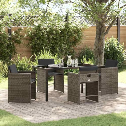 Fasba 5-teiliges Garten-Essset mit Kissen Grau Poly-Rattan, Gartengarnitur Sitzgarnitur Loungemöbel Set for Loungebereich Terrasse Hotel3379981 Fasba 5-teiliges Garten-Essset mit Kissen Grau Poly-Rattan, Gartengarnitur Sitzgarnitur Loungemöbel Set for Loungebereich Terrasse Hotel3379981 von Fasba