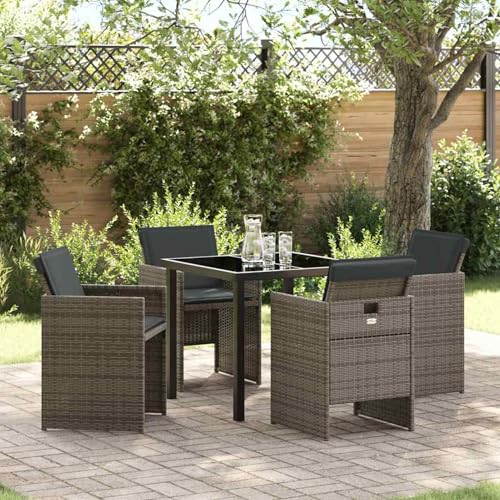 Fasba 5-teiliges Garten-Esstischset mit Kissen Grau Poly Rattan, Gartengarnitur Sitzgarnitur Loungemöbel Set for Loungebereich Terrasse Hotel3379948 Fasba 5-teiliges Garten-Esstischset mit Kissen Grau Poly Rattan, Gartengarnitur Sitzgarnitur Loungemöbel Set for Loungebereich Terrasse Hotel3379948 von Fasba