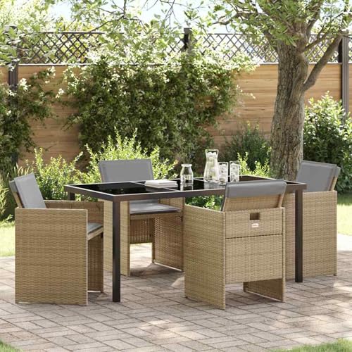 Fasba 5-teiliges Garten Esszimmer Set mit Kissen Beigefarben Poly Rattan, Gartengarnitur Sitzgarnitur Loungemöbel Set for Loungebereich Terrasse Hotel3380615 Fasba 5-teiliges Garten Esszimmer Set mit Kissen Beigefarben Poly Rattan, Gartengarnitur Sitzgarnitur Loungemöbel Set for Loungebereich Terrasse Hotel3380615 von Fasba
