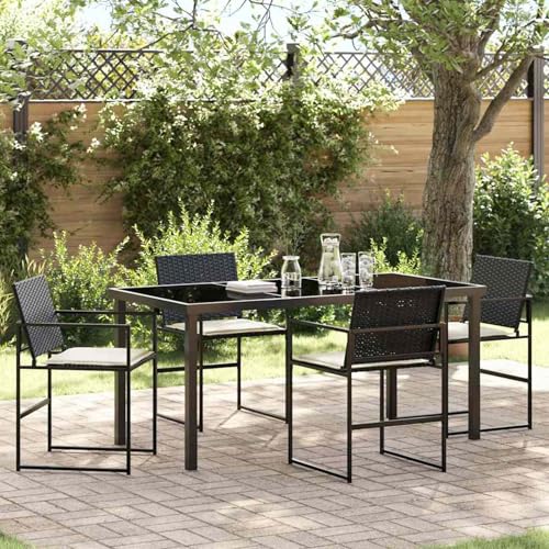 Fasba 5-teiliges Garten-Esszimmerset mit Kissen Schwarz Poly-Rattan, Gartengarnitur Sitzgarnitur Loungemöbel Set for Loungebereich Terrasse Hotel3379331 Fasba 5-teiliges Garten-Esszimmerset mit Kissen Schwarz Poly-Rattan, Gartengarnitur Sitzgarnitur Loungemöbel Set for Loungebereich Terrasse Hotel3379331 von Fasba
