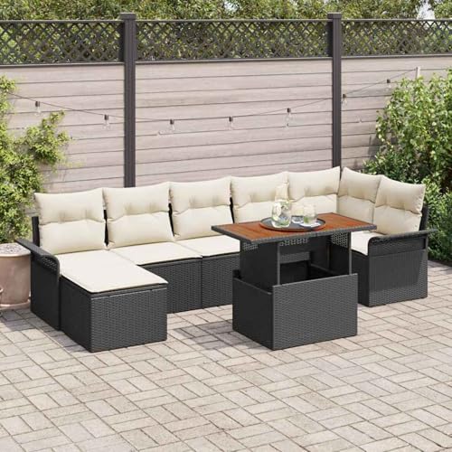Fasba 8-teilige Garten-Essgruppe mit Kissen Schwarz Poly Rattan Akazie, Gartengarnitur Sitzgarnitur Loungemöbel Set for Loungebereich Terrasse Hotel3349361 Fasba 8-teilige Garten-Essgruppe mit Kissen Schwarz Poly Rattan Akazie, Gartengarnitur Sitzgarnitur Loungemöbel Set for Loungebereich Terrasse Hotel3349361 von Fasba