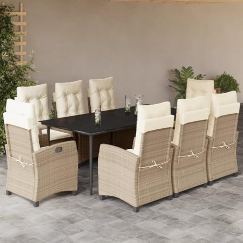 Fasba 9-TLG. Garten-Essgruppe mit Kissen Beige Poly Rattan, Gartengarnitur Sitzgarnitur Loungemöbel Set for Loungebereich Terrasse Hotel3212811 Fasba 9-TLG. Garten-Essgruppe mit Kissen Beige Poly Rattan, Gartengarnitur Sitzgarnitur Loungemöbel Set for Loungebereich Terrasse Hotel3212811 von Fasba