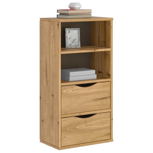 Fasba Beistellschrank mit Schubladen Sideboard Kommode Anrichte Schrank Mehrzweckschrank Standschrank Wohnzimmer 40x24x79 cm Massivholz Kiefer von Fasba
