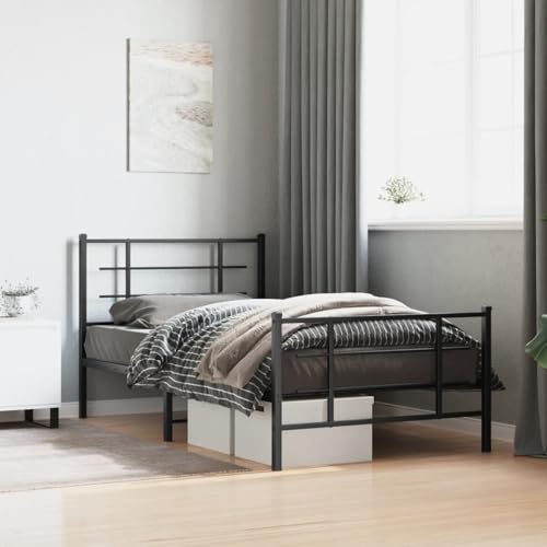 Fasba Bettgestell mit Kopf- und Fußteil Metall Schwarz 100x200 cm, Doppelbett/Einzelbetten Bettrahmen für Wohnheim Schlafzimmer Gästezimmer355574 Fasba Bettgestell mit Kopf- und Fußteil Metall Schwarz 100x200 cm, Doppelbett/Einzelbetten Bettrahmen für Wohnheim Schlafzimmer Gästezimmer355574 von Fasba