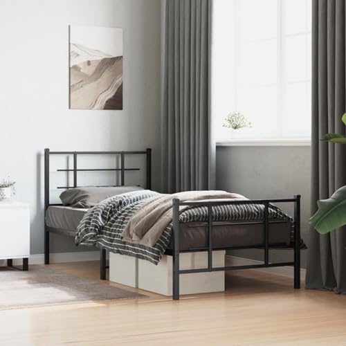 Fasba Bettgestell mit Kopf- und Fußteil Metall Schwarz 90x200 cm, Doppelbett/Einzelbetten Bettrahmen für Wohnheim Schlafzimmer Gästezimmer355572 Fasba Bettgestell mit Kopf- und Fußteil Metall Schwarz 90x200 cm, Doppelbett/Einzelbetten Bettrahmen für Wohnheim Schlafzimmer Gästezimmer355572 von Fasba