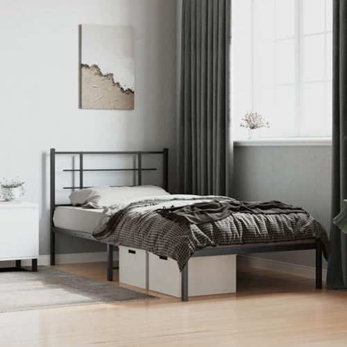 Fasba Bettgestell mit Kopfteil Metall Schwarz 100x200 cm, Doppelbett/Einzelbetten Bettrahmen für Wohnheim Schlafzimmer Gästezimmer355556 Fasba Bettgestell mit Kopfteil Metall Schwarz 100x200 cm, Doppelbett/Einzelbetten Bettrahmen für Wohnheim Schlafzimmer Gästezimmer355556 von Fasba