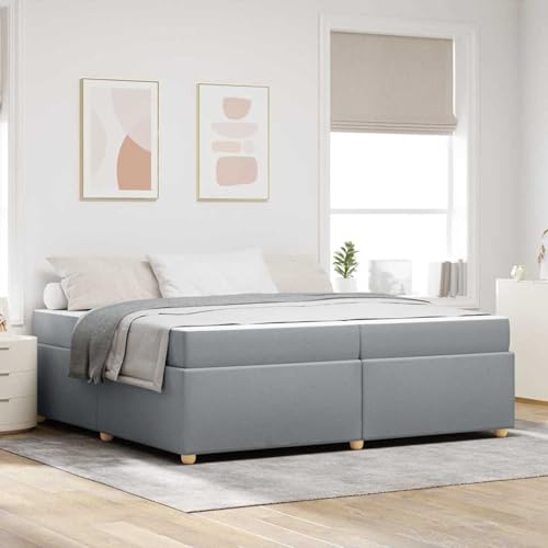 Fasba Bettgestell mit Matratze Hellgrau 200 x 200 cm Stoff, Doppelbett/Einzelbetten Bettrahmen für Wohnheim Schlafzimmer Gästezimmer3399377 Fasba Bettgestell mit Matratze Hellgrau 200 x 200 cm Stoff, Doppelbett/Einzelbetten Bettrahmen für Wohnheim Schlafzimmer Gästezimmer3399377 von Fasba