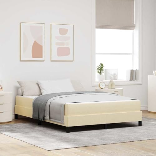 Fasba Boxspringbett Sonstiges Creme 140 x 200 cm Stoff, Modernes Gästebett Doppelbett Einzelbett für Stilvoll Moderne Wohnungen Schlafzimmer Gästehaus von Fasba
