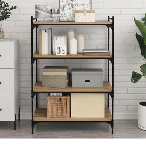 Fasba Bücherregal Holzwerkstoff, modern minimalistisch praktisch stabil Aufbewahrung Deko Bücher, 80 x 40 x 1.5 cm, Braun, Regalbrett for zeitgenössische Einrichtung von Fasba