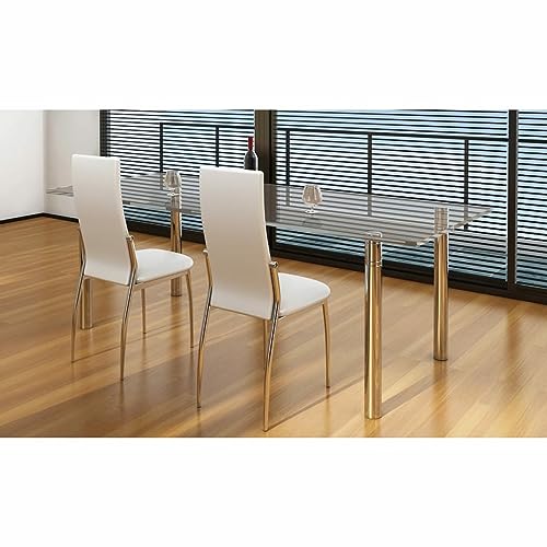Fasba Esszimmerstühle Küchenstuhl Stuhl Set Stühle Wohnzimmerstuhl Küchenstühle Esszimmerstuhl Essstuhl 2 STK. Weiß Kunstleder von Fasba
