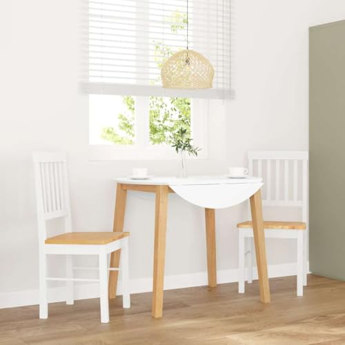 Fasba Esszimmerstühle Küchenstuhl Stuhl Set Stühle Wohnzimmerstuhl Küchenstühle Esszimmerstuhl Essstuhl 2 STK. Weiß Massivholz Gummibaum 42,5 x 44,5 x 90 cm von Fasba