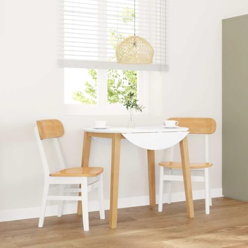 Fasba Esszimmerstühle Küchenstuhl Stuhl Set Stühle Wohnzimmerstuhl Küchenstühle Esszimmerstuhl Essstuhl 2 STK. Weiß Massivholz Gummibaum von Fasba