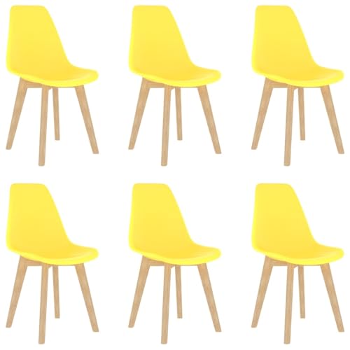 Fasba Esszimmerstühle Küchenstuhl Stuhl Set Stühle Wohnzimmerstuhl Küchenstühle Esszimmerstuhl Essstuhl 6 STK. Gelb Kunststoff von Fasba
