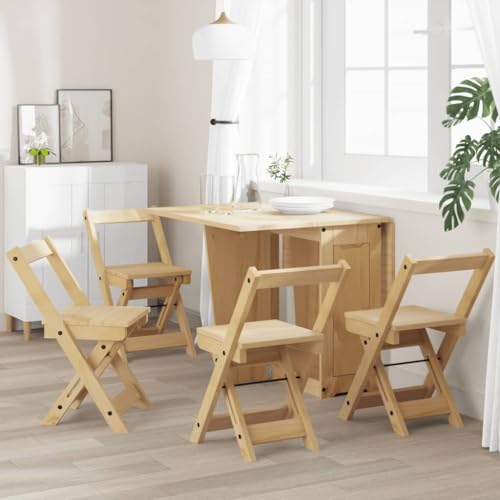 Fasba Esszimmerstühle Küchenstuhl Stuhl Set Stühle Wohnzimmerstuhl Küchenstühle Esszimmerstuhl Essstuhl Klappbar 4 STK. Corona Wachsbraun Massivholz von Fasba