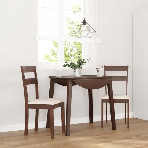 Fasba Esszimmerstühle Küchenstuhl Stuhl Set Stühle Wohnzimmerstuhl Küchenstühle Esszimmerstuhl Essstuhl mit Kissen 2 STK. Braun Massivholz Gummibaum von Fasba