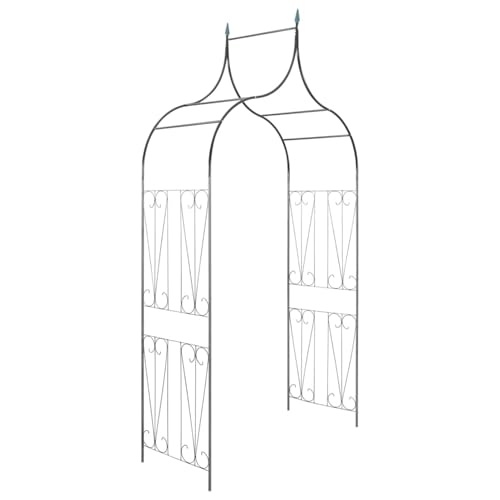 Fasba Gartenbogen Pergola Rosenbogen Rankgitter Garten Spalier Torbogen Rankhilfe mit Deko-Spitzen Dunkelgrün Fasba Gartenbogen Pergola Rosenbogen Rankgitter Garten Spalier Torbogen Rankhilfe mit Deko-Spitzen Dunkelgrün von Fasba