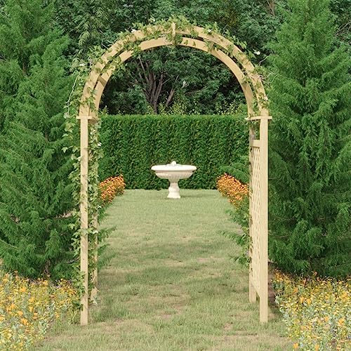 Fasba Gartenbogen Pergola Rosenbogen Rankgitter Garten Spalier Torbogen Rankhilfe mit Rankgitter 141x97x243 cm Massivholz Kiefer von Fasba