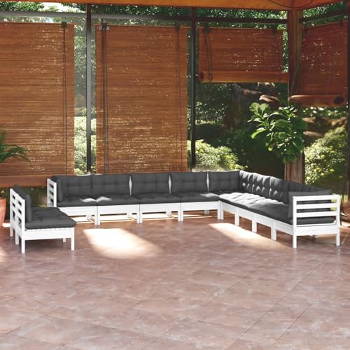 Fasba Kiefernholz Massiv Garten Lounge Set Holz 11-TLG. mit Kissen Weiß Ecksofa Mittelsofa Sitzgruppe Sofa Lounge Garten Garnitur Gartensofa Gartenset Fasba Kiefernholz Massiv Garten Lounge Set Holz 11-TLG. mit Kissen Weiß Ecksofa Mittelsofa Sitzgruppe Sofa Lounge Garten Garnitur Gartensofa Gartenset von Fasba