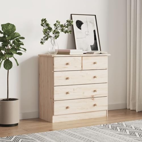 Fasba Kommode ALTA Sideboard Anrichte Schrank Mehrzweckschrank Standschrank Wohnzimmer 77x35x73 cm Massivholz Kiefer von Fasba