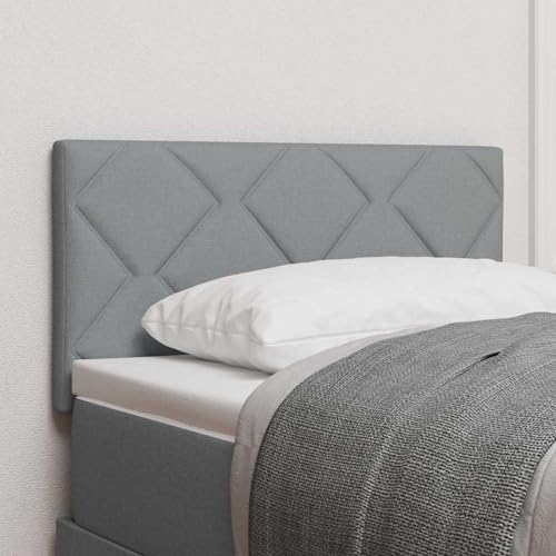 Fasba Kopfteil mit Diamantblock-Design Hellgrau 80 cm Stoff, Schlafzimmer Betthaupt Bettkopfteil Bücherregal-Kopfteil42007202 Fasba Kopfteil mit Diamantblock-Design Hellgrau 80 cm Stoff, Schlafzimmer Betthaupt Bettkopfteil Bücherregal-Kopfteil42007202 von Fasba