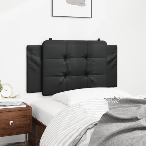 Fasba Kopfteilkissen Schwarz 100 cm Kunstleder, Schlafzimmer Betthaupt Bettkopfteil Bücherregal-Kopfteil3207727 von Fasba
