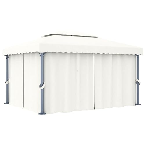 Fasba Pavillon mit Vorhang Doppeldachdesign Festzelt Partyzelt Gartenzelt Gartenpavillon Bierzelt Zelt Pavillion Garten 4x3m Cremeweiß Aluminium Fasba Pavillon mit Vorhang Doppeldachdesign Festzelt Partyzelt Gartenzelt Gartenpavillon Bierzelt Zelt Pavillion Garten 4x3m Cremeweiß Aluminium von Fasba