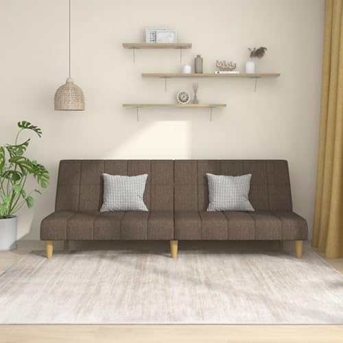 Fasba Schlafsofa 2-Sitzer Taupe Stoff, Tagesbett Multifunktionsbett für Wohnzimmer Homeoffice Gästebereich von Fasba