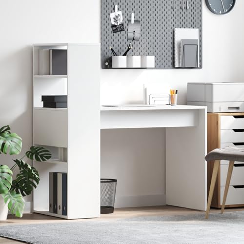 Fasba Schreibtisch mit Stauraum Weiß 113x54x120 cm Holzwerkstoff, Schreibtisch Bürocomputertisch für Homeoffice Gästezimmer Arbeitszimmer869274 Fasba Schreibtisch mit Stauraum Weiß 113x54x120 cm Holzwerkstoff, Schreibtisch Bürocomputertisch für Homeoffice Gästezimmer Arbeitszimmer869274 von Fasba