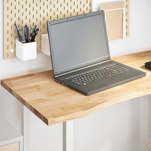 Fasba Schreibtischplatte Unbehandelt 100x50x2,5 cm Massivholz Eiche, Schreibtischplatte Tischplatte für Bürotisch Schreibtisch Couchtisch von Fasba