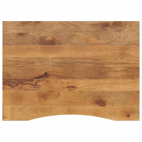 Fasba Schreibtischplatte mit Aussparung 100x80x2,5cm Massivholz Mango, Schreibtischplatte Tischplatte für Bürotisch Schreibtisch Couchtisch von Fasba